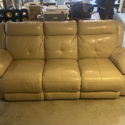 Leather 3 Seat - Dual Motorized Recliner 