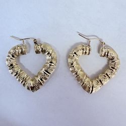 10K Gold Bamboo Earrings