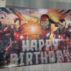 Iron Man Birthday Banner