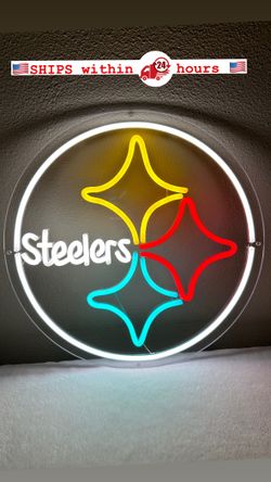 Pittsburgh Steelers LED Neon Sign Light 16”