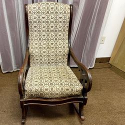 Antique Upholstered Rocking Chair. Free to ask, I reply. 