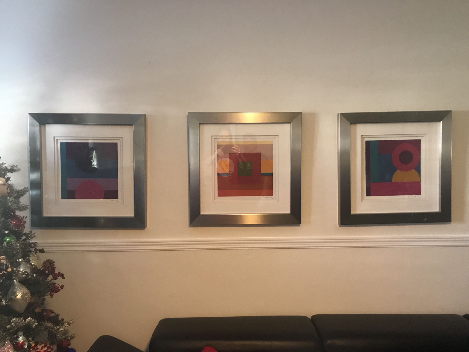 3 Contemporary abstract Art pieces