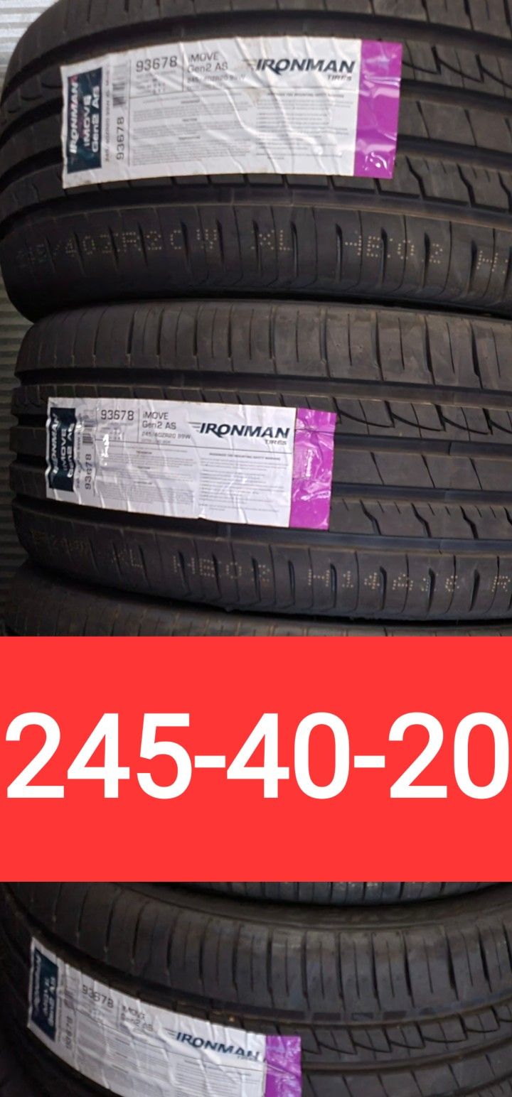 4 New 245-40-20 Ironman IMove Gen2 Tires 245/40 R20 Inch Tire FREE Same Day Delivery To Most Inland Empire Locations