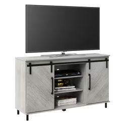 54 in. Sargent Oak TV Stand fits TV's up to 60 in. with Barn Doors