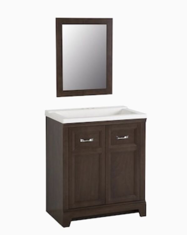 New Vanity with Sink and Mirror