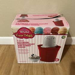 Ice Cream Maker 4QT – With Mixes Included – Like New