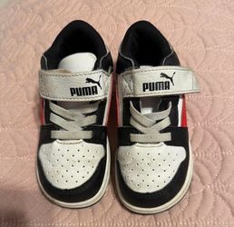 Puma Kids Sneakers Black White Red