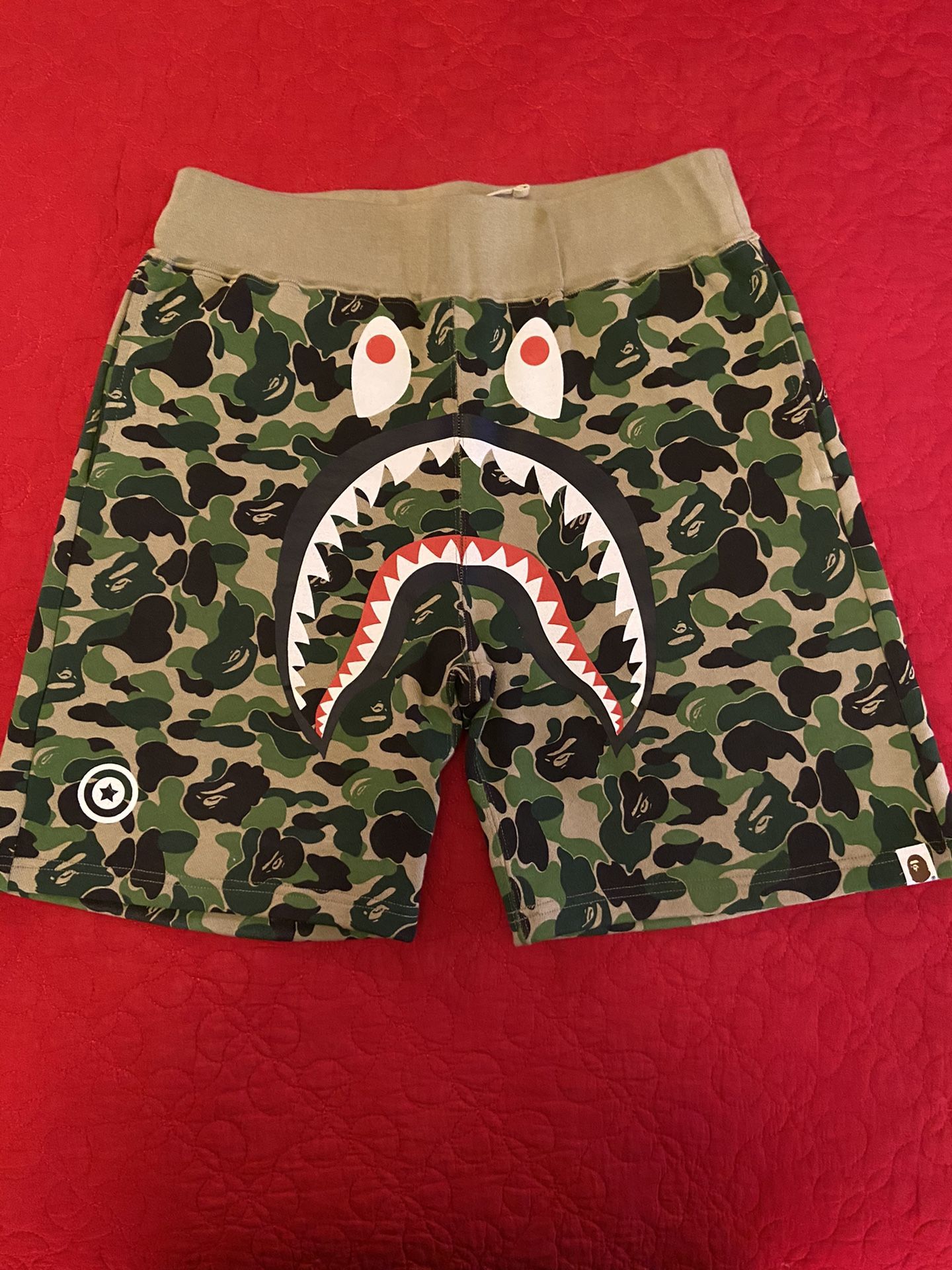 Bape ABC Camo Shark Shorts Size Medium