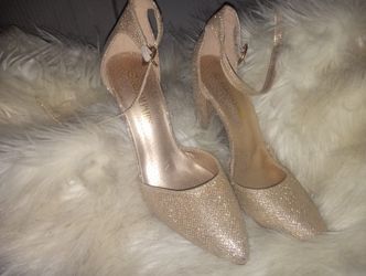 Size Nine Gold New Rhinestoned Heels