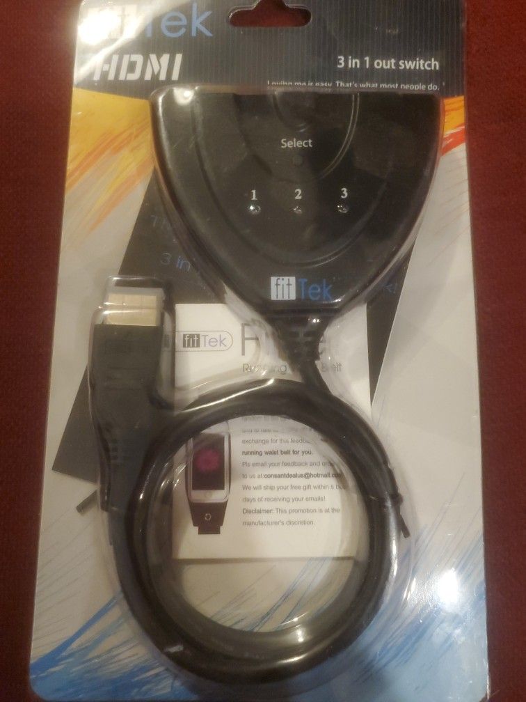 Fit Tek HDMI 3 In 1 Switch