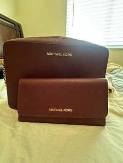 Large Brown Mk Purse
