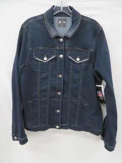 NWT NFL Team Apparel Bling Jean Jacket Size XXL.
