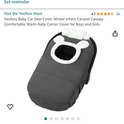 Winter infant car seat cover.