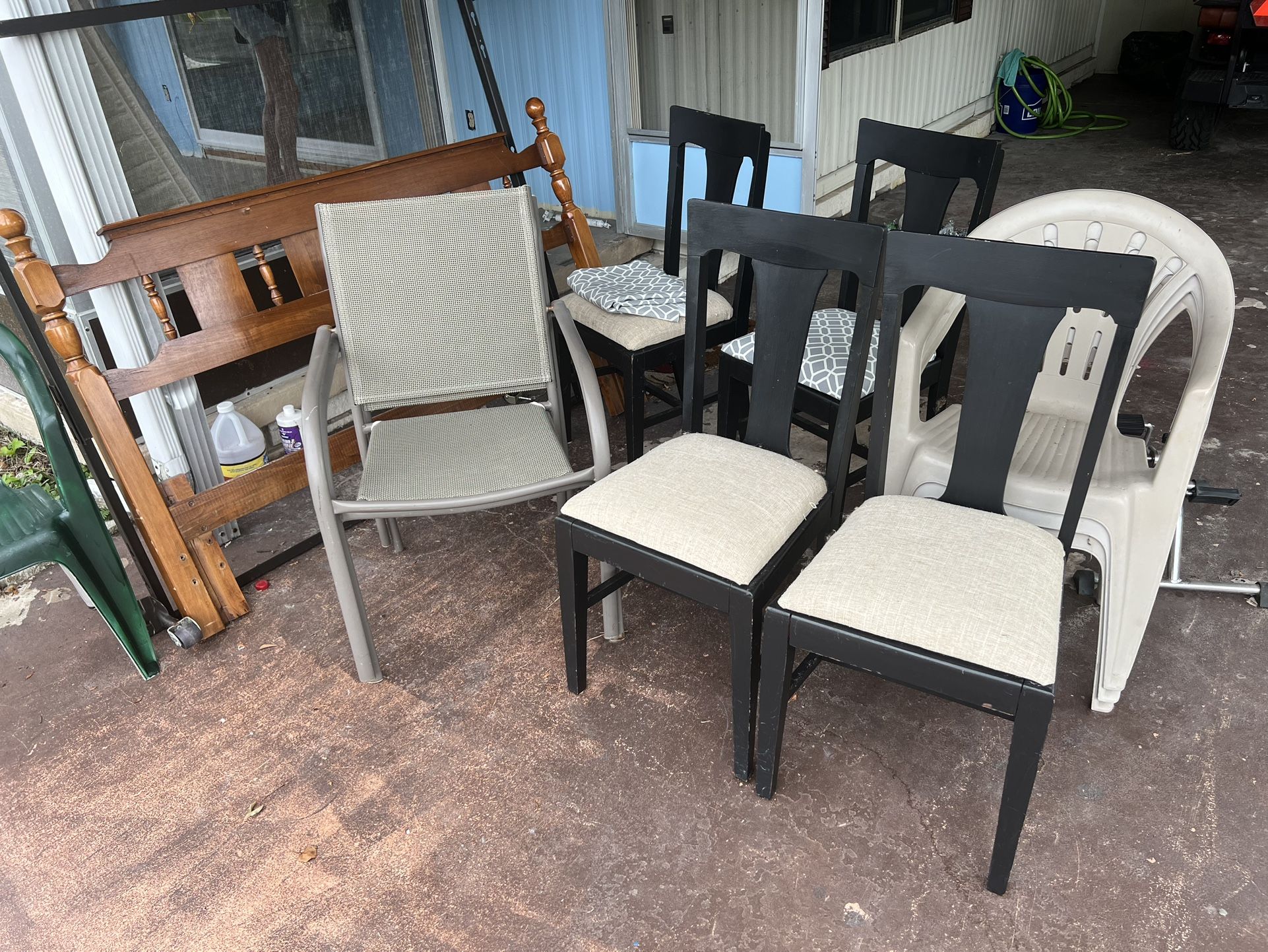 Free Chairs and Bed With Frame