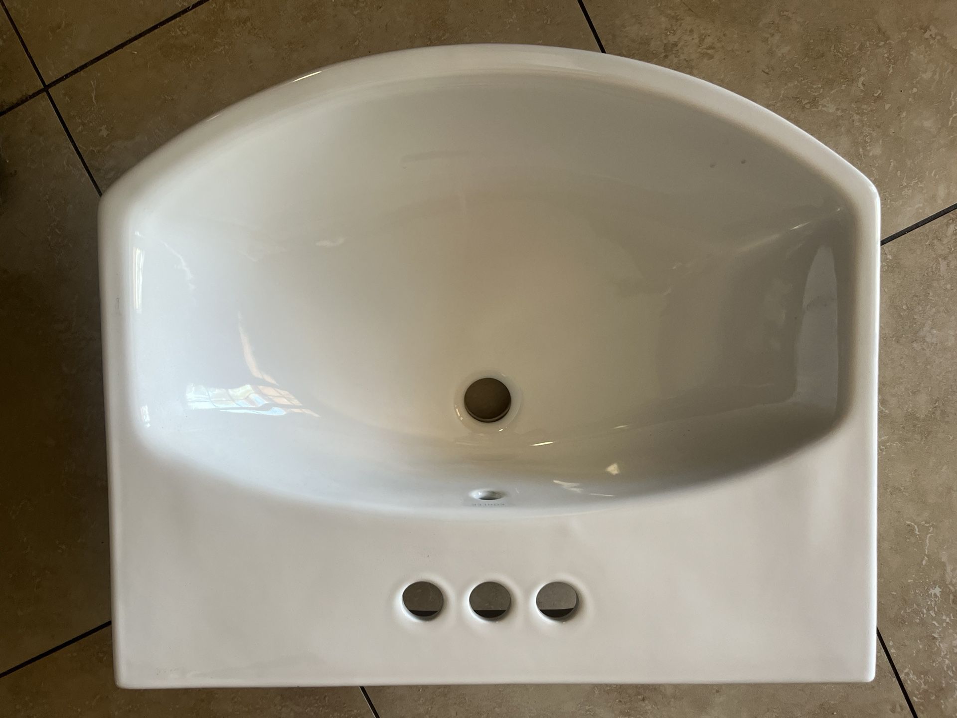 Kohler Elmbrook White Pedestal Sink Top Vitreous China