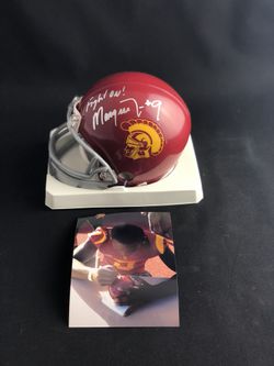 Marquise Lee signed USC mini helmet