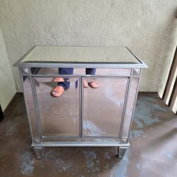 Mirrored 2-Storage Console Cabinet