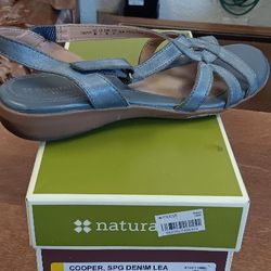 Naturalizer N5 Comfort "Charm" Leather Slingback Bronze Sandals Women's Size 8M

