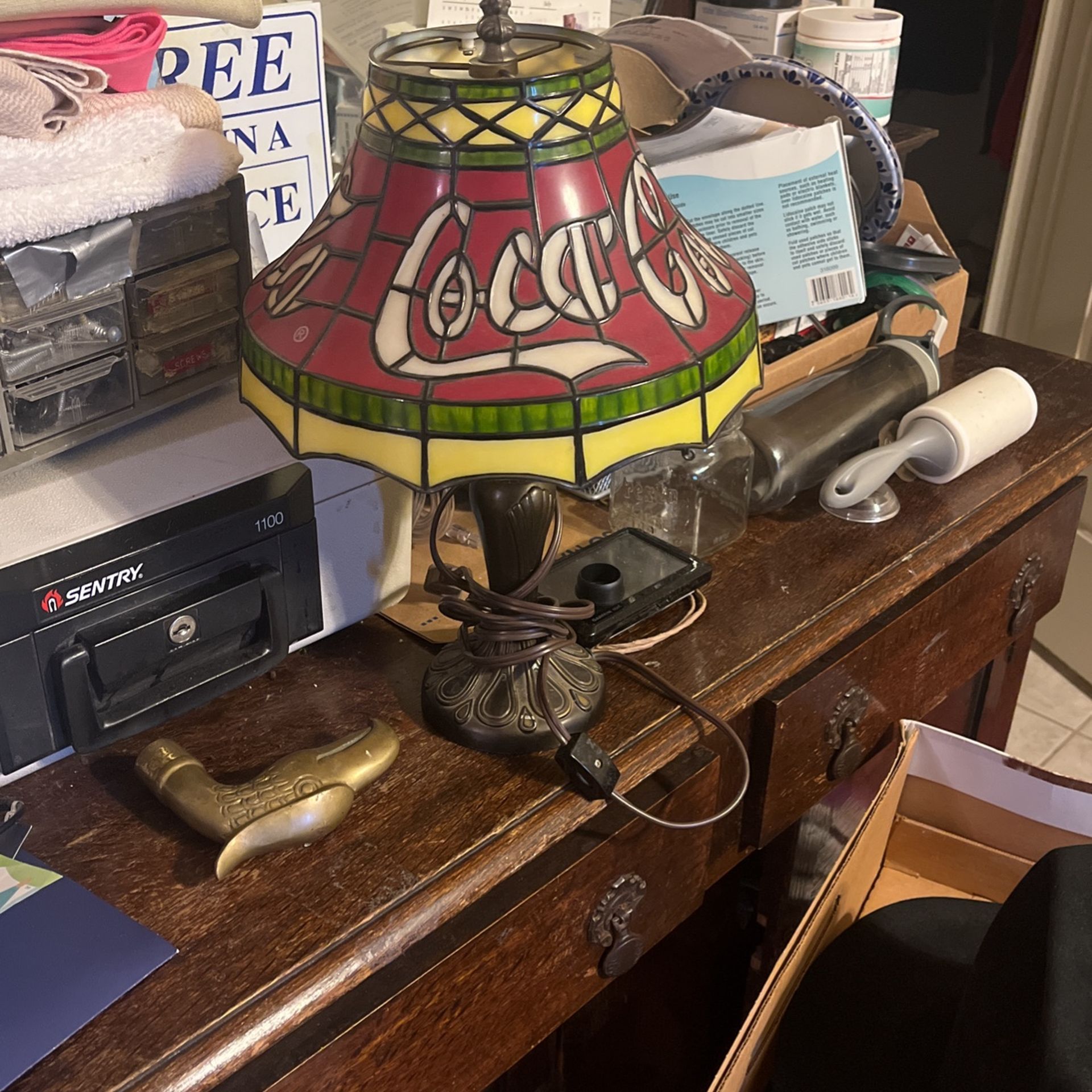 Coca-Cola Tiffany style lamp