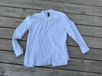 White Button Up Tee