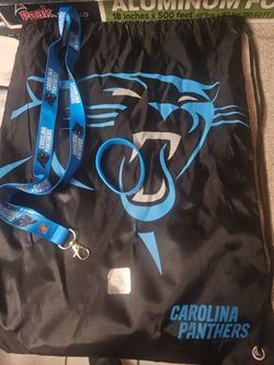 Carolina Panthers Drawstring Bag And Keychain , Bracelet