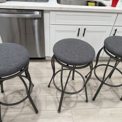 3 Barstool Chairs For Sale 