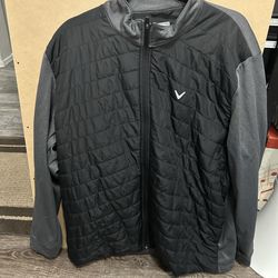 Men’s Callaway Jacket Black Size Large Long Sleeve Full Zip XL