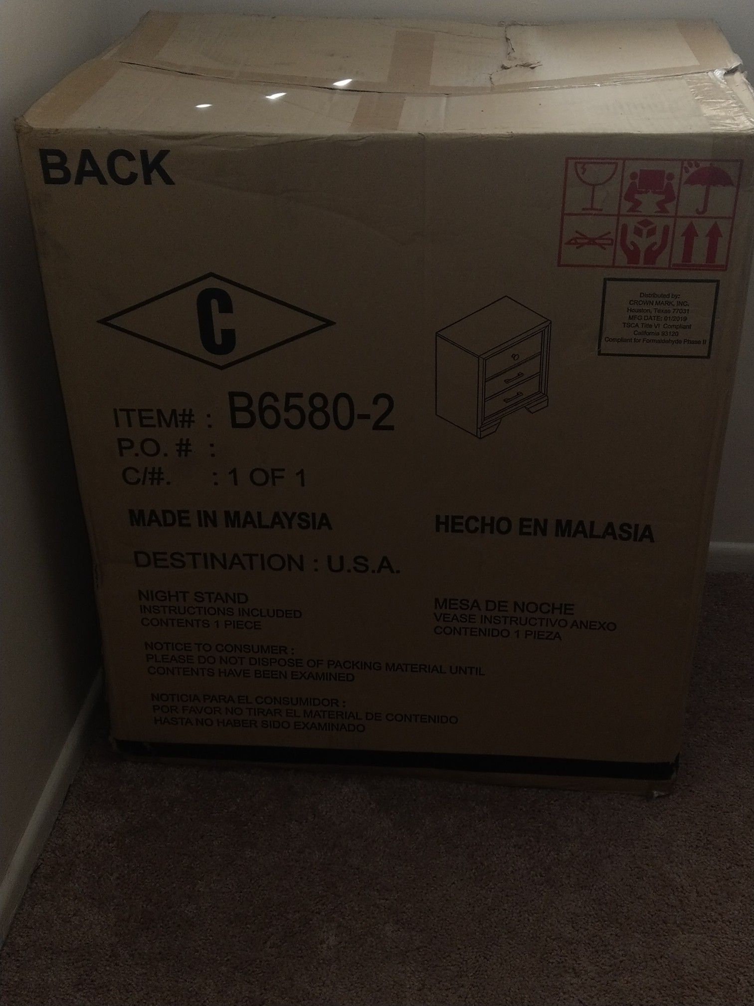 Brand New Nightstand from Living Spaces in box