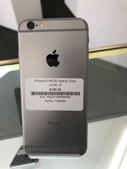 SPACE GRAY IPHONE 6!! (T-MOBILE,METROPCS,ULTRA MOBILE,LYCA MOBILE,SIMPLE MOBILE)