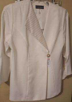 2pc Women's White Skirt Suit