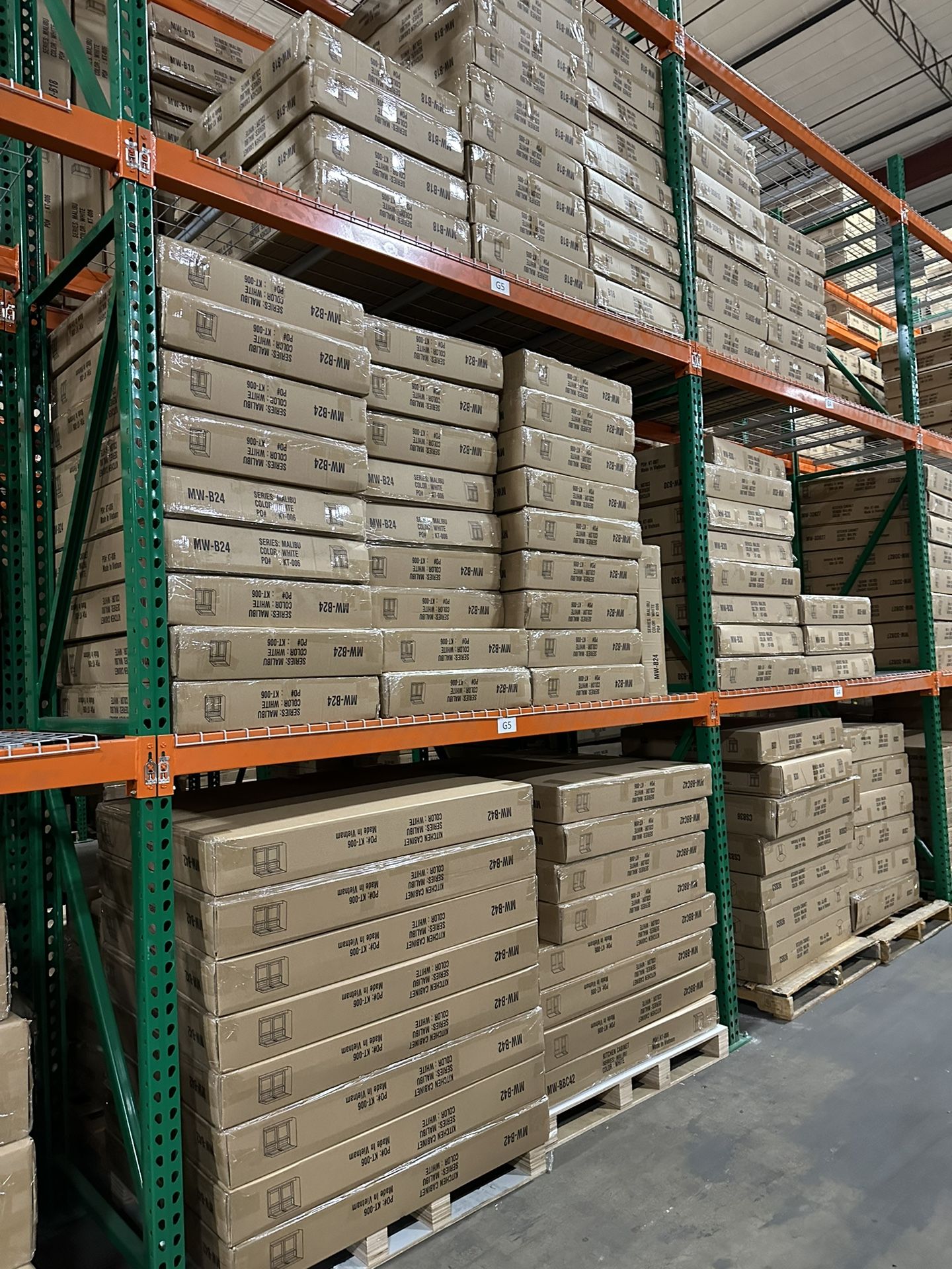 White And Grey Cabinets In Stock