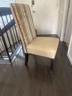 Set of 6 Solid Wood Dining Chairs – Great for Reupholstery