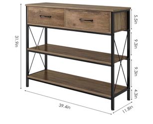 Entry way table console shelves