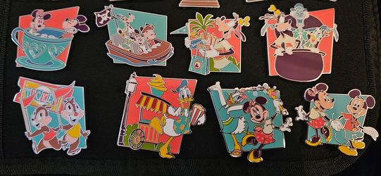 Disney Play In The Park Mystery Pins Complete Set