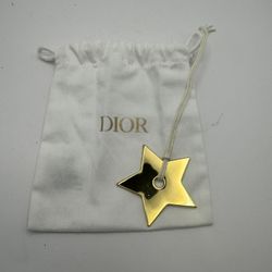 DIOR Gold Star Ornament With White DIOR Pouch 