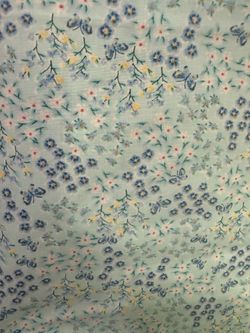Blue floral Cotton Fabric