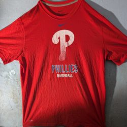 Nike Dri-Fit Philadelphia Phillies MLB Red Baseball Men's Short Sleeve T-Shirt