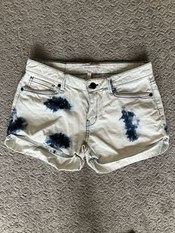 BCBGeneration White Denim Bleach Cotton Shorts - Size 27