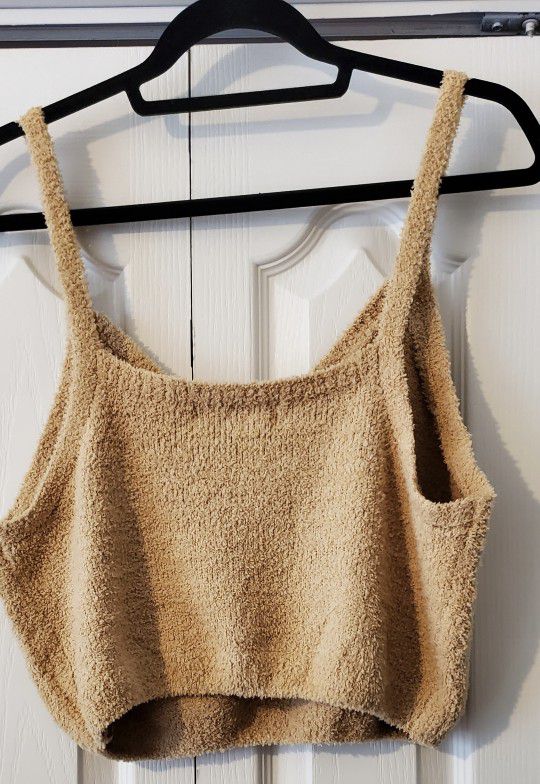 Super Cute Plush Crop Sweater Camisole (1X)