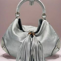 Gucci Rare Indy Silver Tote Bag Authentic 