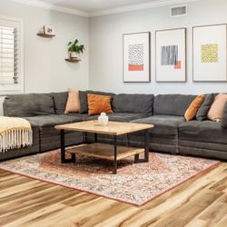 Grey 6 Piece Modular Sectional Couch