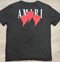 AMIRI  ❤️❤️❤️ Hearts  size L Large  black T-shirt
