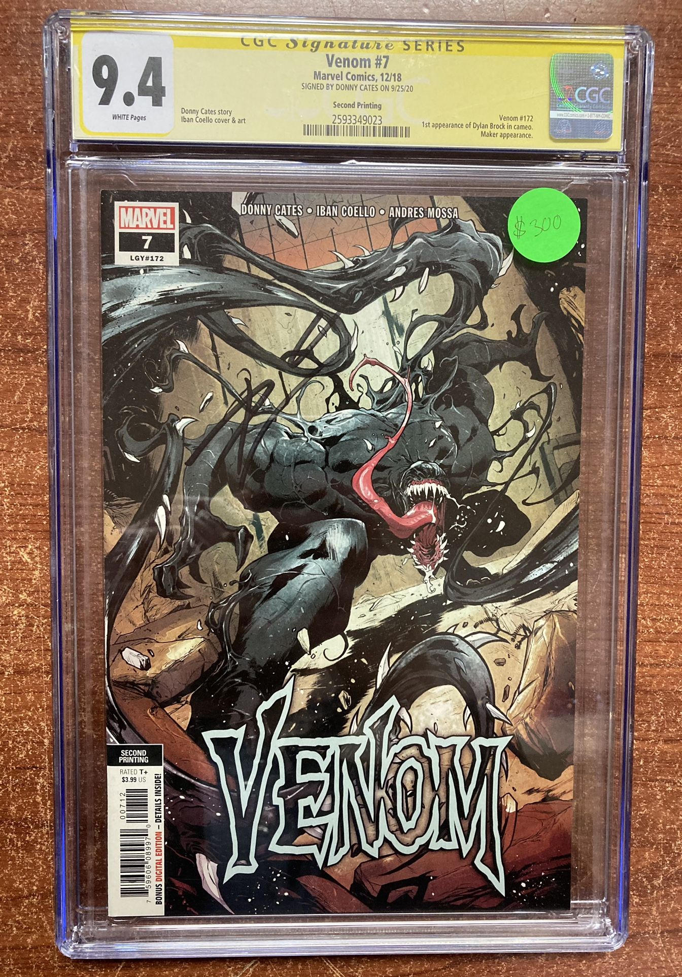 CGC Signature Series Venom #7 By Donny Cates