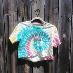 Hippie Vibes Crop Top Tie Dye Shirt 