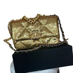 Chanel 19 Sequined  Bag 