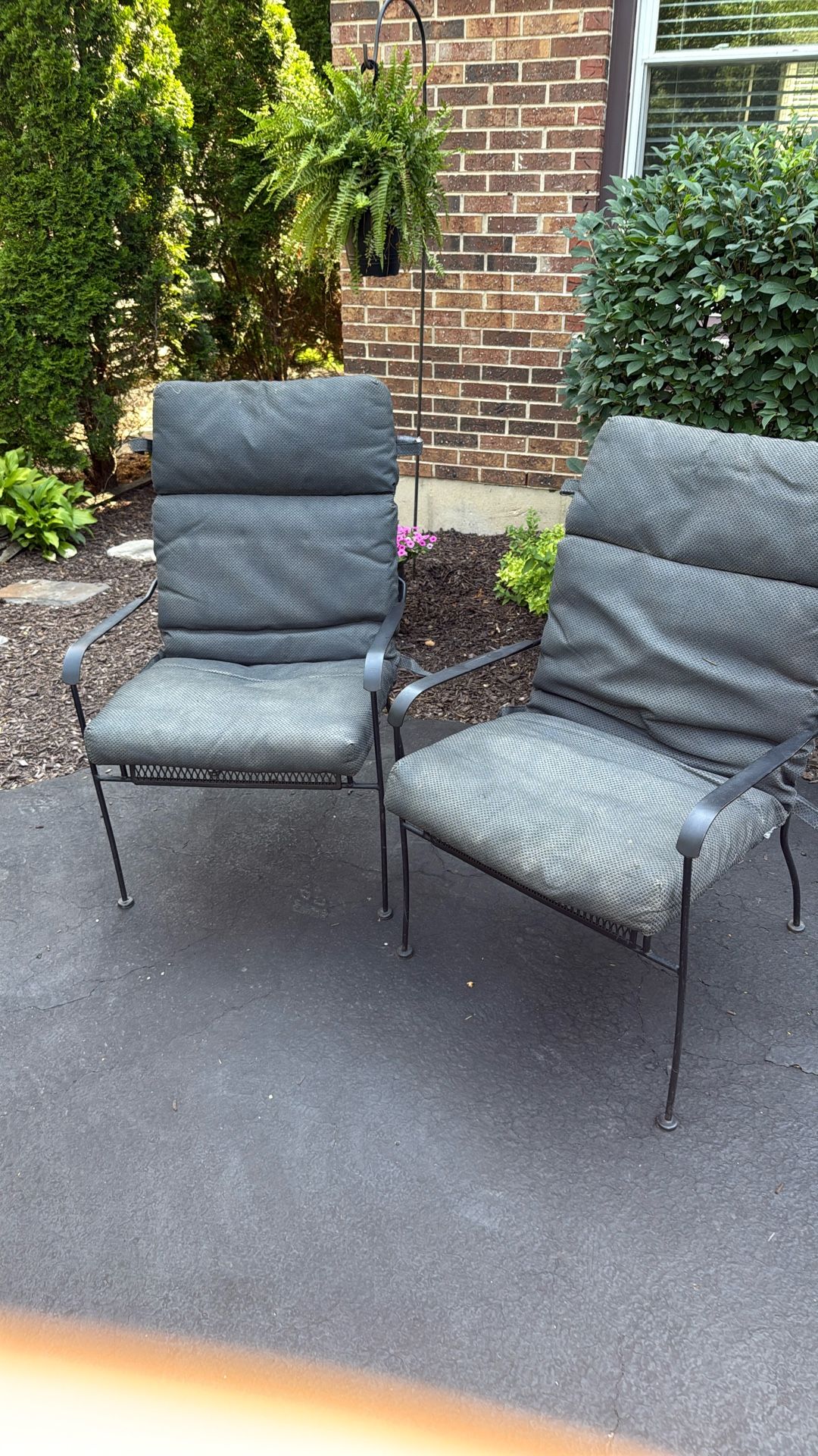 High Back Wrought Iron Chairs