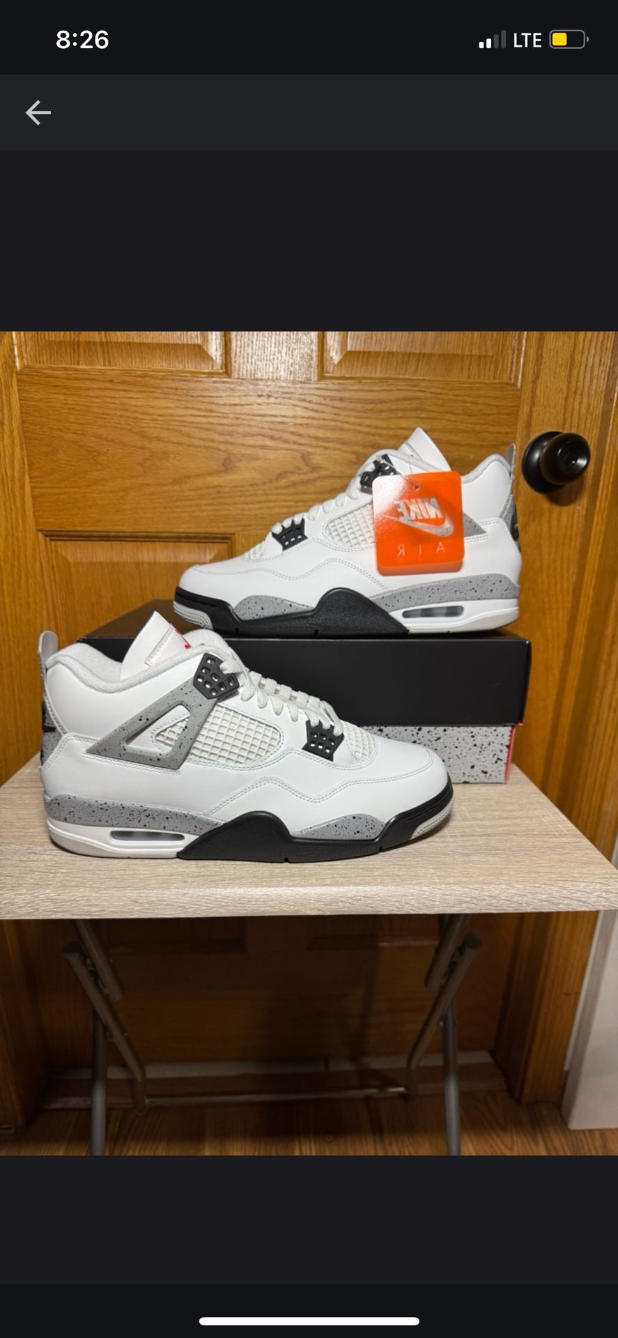 Jordan 4 Cement Size 10 DS