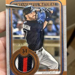 2019 Topps Museum Collection Meaningful Material Dansby Swanson Relic #MMR-DS /35