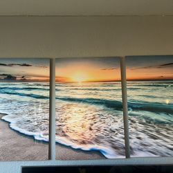 Ocean Photograph On aluminum.  