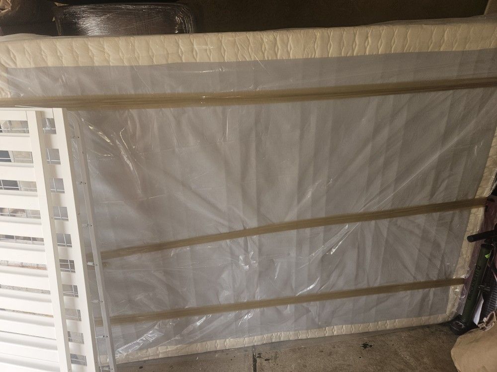 Queen Mattress, Box Spring, And Frame